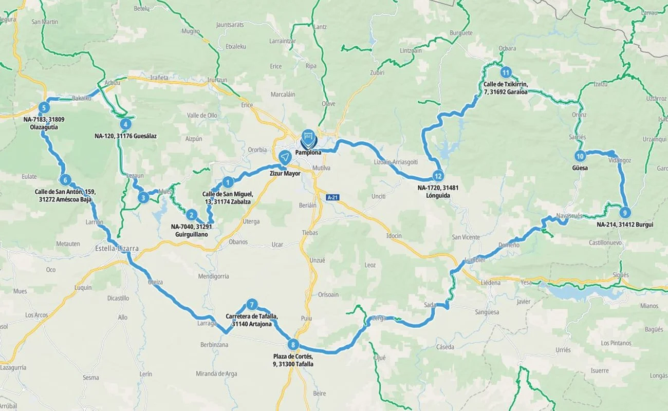 Ruta en moto Urbasa - zona media - Prepirineo